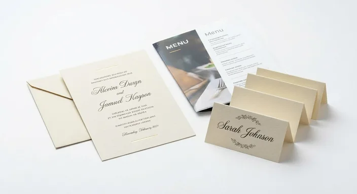 Menu and invitation printing at Hendon Print Shop, Hendon NW4